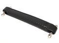 Faux leather handle.